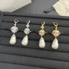 Other European and American fashion exaggerated large pearl earrings necklace 240419