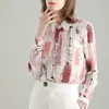 Silk Long Sleeved Shirt Womens Style Commuter Top Fashionable and Western Spring 2024