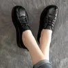 Sıradan Ayakkabı Koznoy 3cm Retro Etnik İnek Doğal Gerçek Deri Rahat Daireler Dantel Up Açık Hava Yürüyüş Yumuşak Sonbahar Yaz bayanlar Bahar