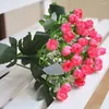 Decorative Flowers 36 Heads 27cm Artificial Plastic DIY Floral Bouquets Fake Little Rose For Wedding Home Decor Craft Wreath