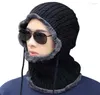 Berets Fashion Hip Hop Warm Cap Winter Men Women Cold Caps Fleece Balaclava Hat Hooded Neck Warmer Hiking Ski Scarves GorrasBerets5982340