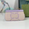 23SS Женская монетная кошелька кошельки для сумки сумочка с твердым цветом стегано