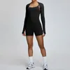 Active Sets Nude One Piece Yoga Suit Women's Sports Cape And Aling One-Piece Quick-Drying Running Fitness Wear Gym Set Women