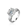 Cluster anneaux Real Platinum PT950 Anneau de mariage 5CT Véritable Moisanite Diamond Femmes Anniversaire de mariage Promesse Love Forever Jewelry