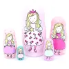 Poupées 5pcs nidium poupées à la main mignonnes mignonnes caricatures roses rose filles motif 6 "