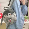 Çantalar sevimli çizgi film penguen peluş kadın çanta lolita tatlı sırt çantası kawaii bebek gündelik yumuşak komik tasarımcı omuz çantası 2023 yeni
