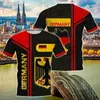 Herr t-shirts Tyskland t-shirt för män tyska nationella emblemtryck t-shirts ropa hombre sommar o-hals kort-slved topps casual unisex ts t240419