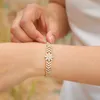 Chain Dainty Bling Snake Star Paperclip Circle Charm Bracelets Wristband for Women Gold Color AAA Cubic Zirconia Cuban Link Bracelet d240419