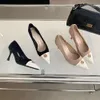 Französisches Abendkleid mit spitzen High Heels, Feenstil Slim Heel Schuhe, 2024 Frühlings-/Sommer -sanfter Stil Single -Schuhe