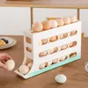 Butelki do przechowywania Automatyczne jajka do uchwytu na jajka Pojemnik na lodówkę do spiżarni szafki