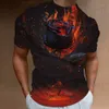 Camisetas para hombres Fashion Mens Camiseta 3D Flower estampado Copas cortas de lve strt Camiseta Rose Camiseta Strtwear