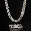 Jewelry 15mm Double Row Zircon Diamond Cuban Chain Necklace Fashion Brand Personality Hip-hop Mens Bracelet