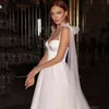 Designer Bowknot Spaghetti Straps A Line Wedding Dresses Simple Boho Garden Sleeveless Bridal Gowns Back Plus Size Vestidos De Novia YD