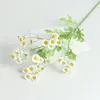 Decoratieve bloemen 1 Bunch 22 Heads Artificial Chamomile Bloem Plastic Mini Daisy Bouquet voor Home Wedding Decor Diy Fake Floral