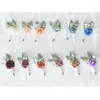 Декоративные цветы 3pcs arbam ear rose boutonniere для мужчин свадебная слоновая кость