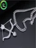 Mens Iced Out Hip Hop Chain Pendants Luxury Designer Jewelry Iced Out Pendant Men Cuban Link Chain Diamond Necklace Hiphop Charm A6108639