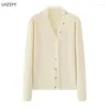 Tricots féminins lhzsyy printemps automne cachemire pur cachemire dames tassel v-cou-great veste mode chaud pull chaud