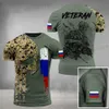 Herren-T-Shirts Vintage Russische Flagge 3D Print Herren T-Shirts Sommer Russland Veteran Strtwear O-Neck Short Slve Loose Clothing Plus Size Tops T240419