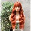 human curly wigs Hair wig womens wig head cover with long curly hair flat or slanted bangs full set wig