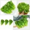 Decorative Flowers 3 Pcs Artificial Vegetable Leaves Fake Food Home Decor Faux Lettuce Adornments Cupboard