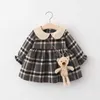 Girl's Dresses 2PCS Baby Girl Clothes Autumn And Winter Corduroy Dress Sweet And Cute Princess Dress Thick Warm Dress Baby Dress With Bag d240423