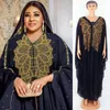 Etnische kleding Marokko Hooded ABAYA Moslim Kaftan Jurk Kimono Women Dubai Turkse Afrikaanse Dashiki Diamonds Boubou Robe Ramadan Ramadan