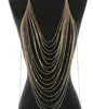 Body Jewelry Fashion Gold Color Body Belly Waist Chain Harness Necklace Womens Sexy Bikini Multilayer Body Chain Necklaces T2005085144686