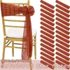 10100Pcs Terracotta Chair Sashes for Wedding Covers Cheesecloth Bow Ribbons Party Ceremony 7x98In 240407