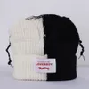 Panama Womens Bubble Hat Pig Ear Wool Autumn and Winter Thicked Knitted Hat Cold Beanie Kpop Crochet Hat Cap H123 240419