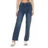 2024 Printemps / été Nouveaux jeans Femmes douces et confortables conception de tissu haut de taille pantalon droite