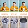 Sublimation Cups Sippy 12Oz Insulated Blank Stainless Steel Tumbler With Handles Double Wall Vacuum Mug For Kids And Children C0525p05