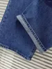 Frauen Jeans Blue Women Weitbein Denim Long Hosen Retro gerade hohe Taille 2024 Mode weiblich mit Taschen