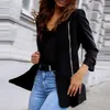 Frauenanzüge schwarze Frauen Blazer 2024 formelle Blazer Lady Office Arbeit Anzug Taschen Jacken Mantel lose Femme