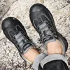 Casual Shoes Men Leather Fashion Sneakers Hiking Non-Slip Hard-Wearing