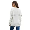 Maglietta da donna tees sexy lettera femminile jacquard casual maglione casual slouchy allentati maglione femminile