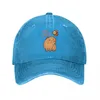 Ball Caps Bee And Capybara Men Women Baseball Cap Cappy Distressed Cotton Hat Vintage Outdoor Summer Sun