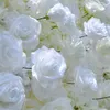 Decorative Flowers 8ft X Roll Up Fabric Flower Wall Artificial Rose White For Wedding Backdrop Decoration