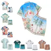 Designer Mens Shirt Set Tracksuit Fashion Summer Short Sleeve Beach Holiday T-shirt Shorts Sets Multiple Choices Size M-3XL