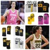 Iowa Hawkeyes Basketball Jersey NCAA College Caitlin Clark Size S-4XL Alla ED Youth Men White Yellow Round V Collor