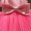 Baby Girl Prinzessin Tutu Kleid Kind Kleinkind von Schulter Bogen Vestido Puff Ärmel Party Festzug Geburtstag Baby Kleidung 1-10y 240407