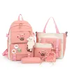 Sacs 5pcs Sets pour enfants Sac à dos Kawaii Bagpack Bagpack Bandbag ordinateur portable pour adolescents pour les adolescents mochilas nouveaux élèves