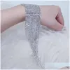 Charm Armband Fashion FL Armband Handsmycken Bridal Shiny Long Tassel Crystal Bangles Wedding Jewellery 230425 Drop Leverans DHLAS