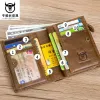 Wallets Bullcaptain Brand Genuine Cow Leather Men Wallet Fashion Moed