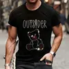 Herr t shirts mode mens kvalitet t-shirts sommar casual gata kort ärm björnkläder tee toppar o-hals rhinestone sport tshirt y2k