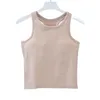 Ll racerback yogatank tops lu kvinnor fiess ärmlös sommar andas cami sport tröjor smala ribben löpande gym skörd väst byggd i bh topp