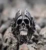 Men039s Unique Gods of War Ares Skull Rings Punk Rock Warrior 316L Stainless Steel Ring Men Biker Jewelry6700518