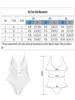 Kvinnors badkläder Zaful One Piece Swimsuit Sexig Deep V Neck Ribbed flätad snörning Självlindad baddräkt för kvinnor 2024 sommar