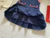 Marka sukienka księżniczki Summer Girls Tracksuits Rozmiar 90-140 cm Logo nadruk dla dzieci Krótkie rękawowe koszulka i kamizelka bez rękawów 24 kwietnia