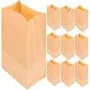 Storage Bags Pack Bread Paper Kraft Pouch Sundries Holder Foldable Vegetable Food