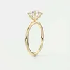 Solitaire Ring Lnngy S925 Sterling Silver Solitaire Ring for Women Exquisite Flush Stacking Round Moissanite Wedding Bands Jewelry Accessories d240419